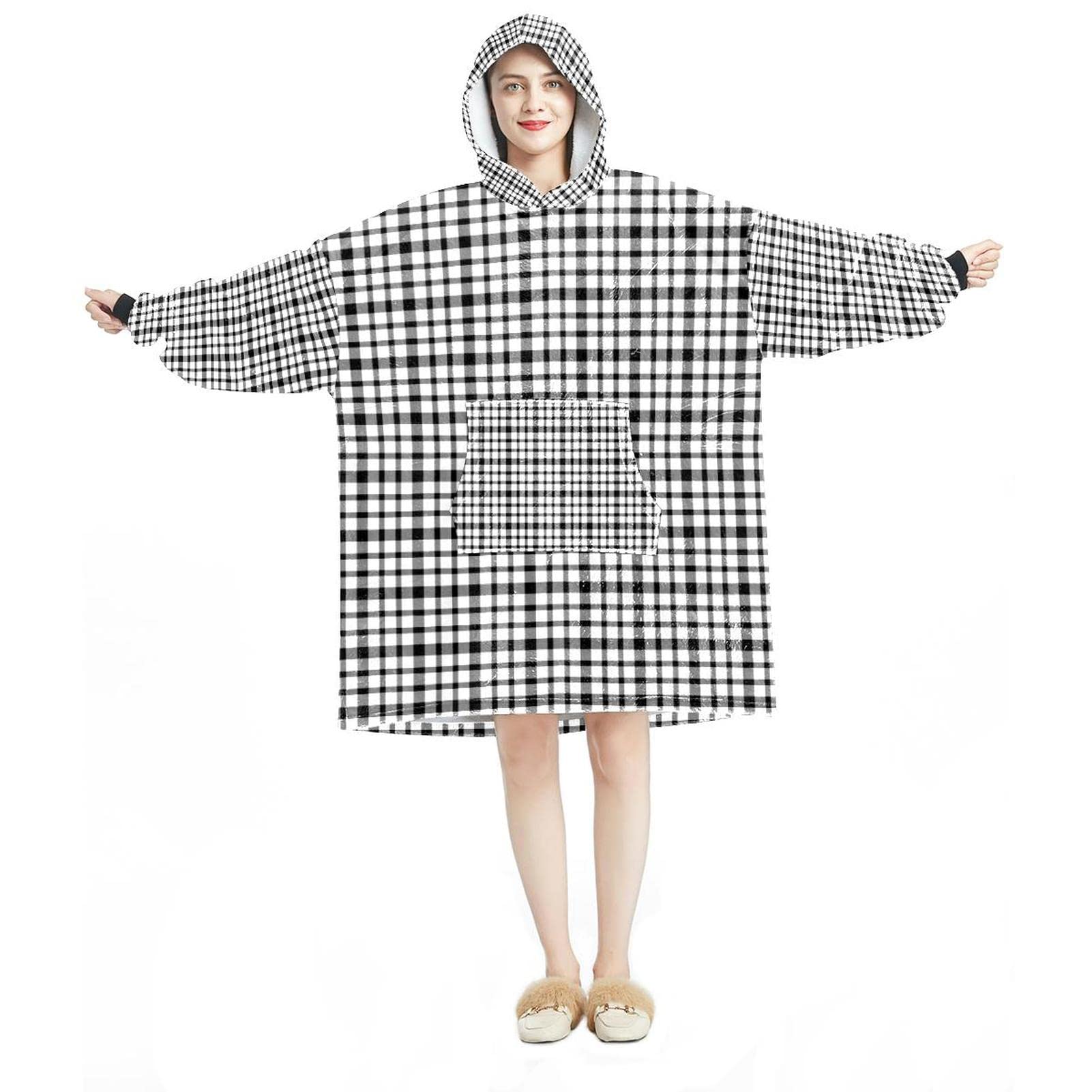 Sweat à capuche surdimensionné flanelle pour vos soirées cocooning à la maison
