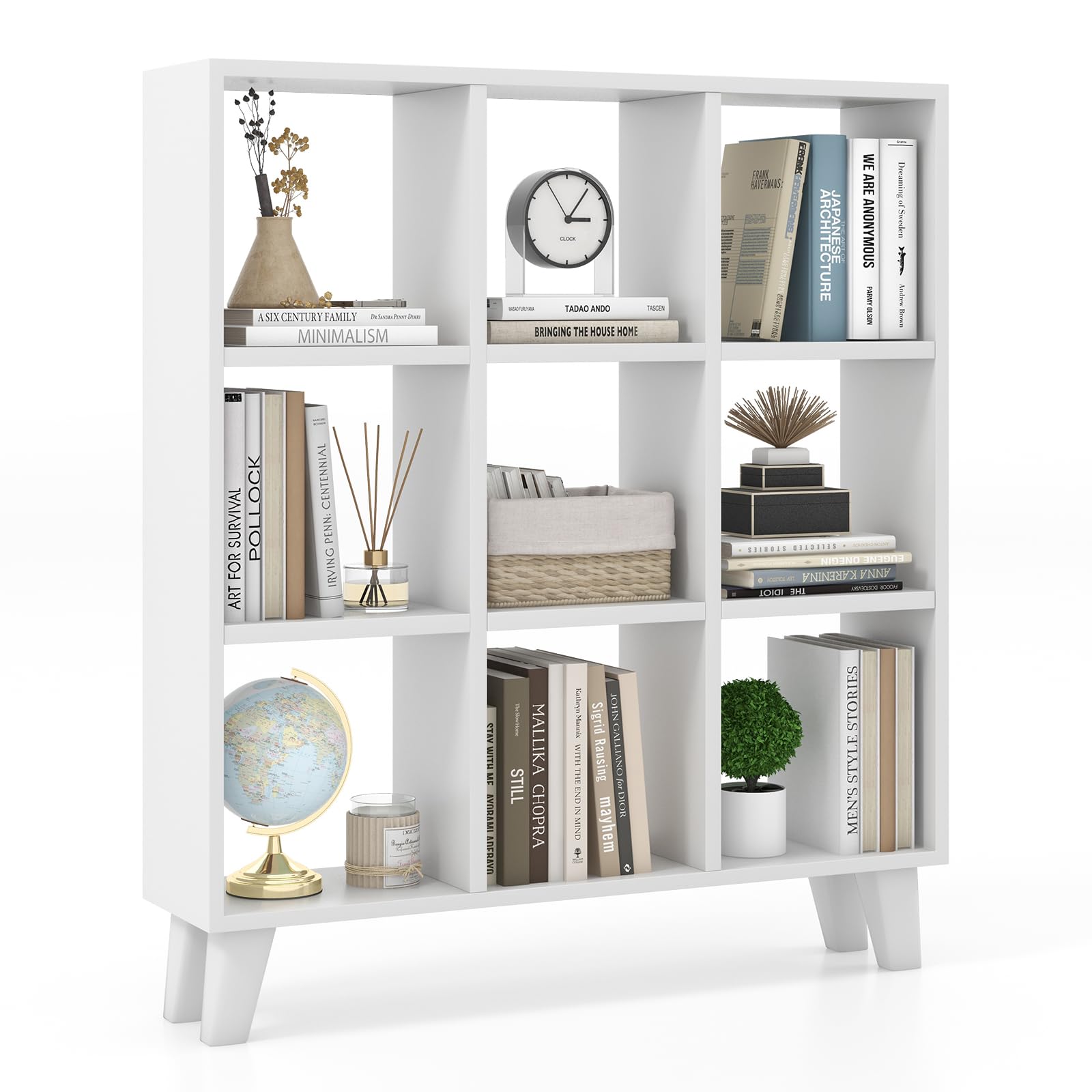 Giantex 9-Cube Open Bookshelf in a room setting