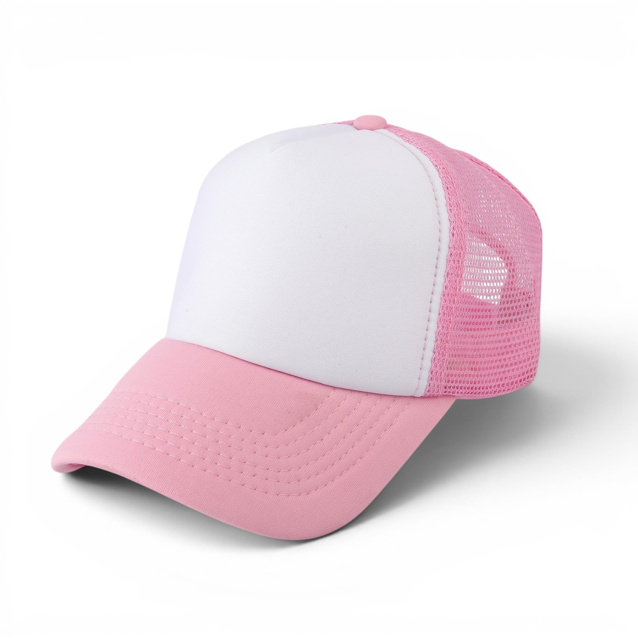 Men & Women Plain Black Trucker Cap Mesh Adjustable Baseball Cap-image-48