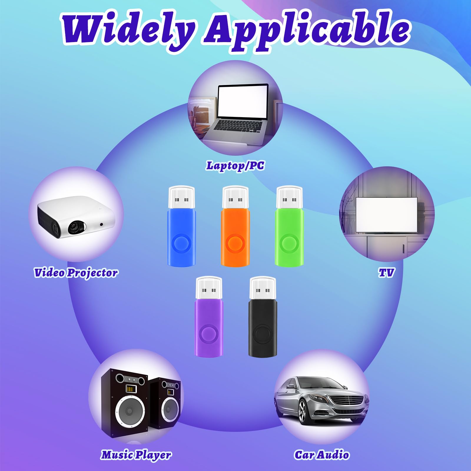 Kanayu Paquete de 50 unidades flash USB de 2 GB, pequeñas unidades de pulgar 2.0, unidades flash USB de memoria rápida para almacenamiento externo y copia de seguridad, adecuadas para portátiles