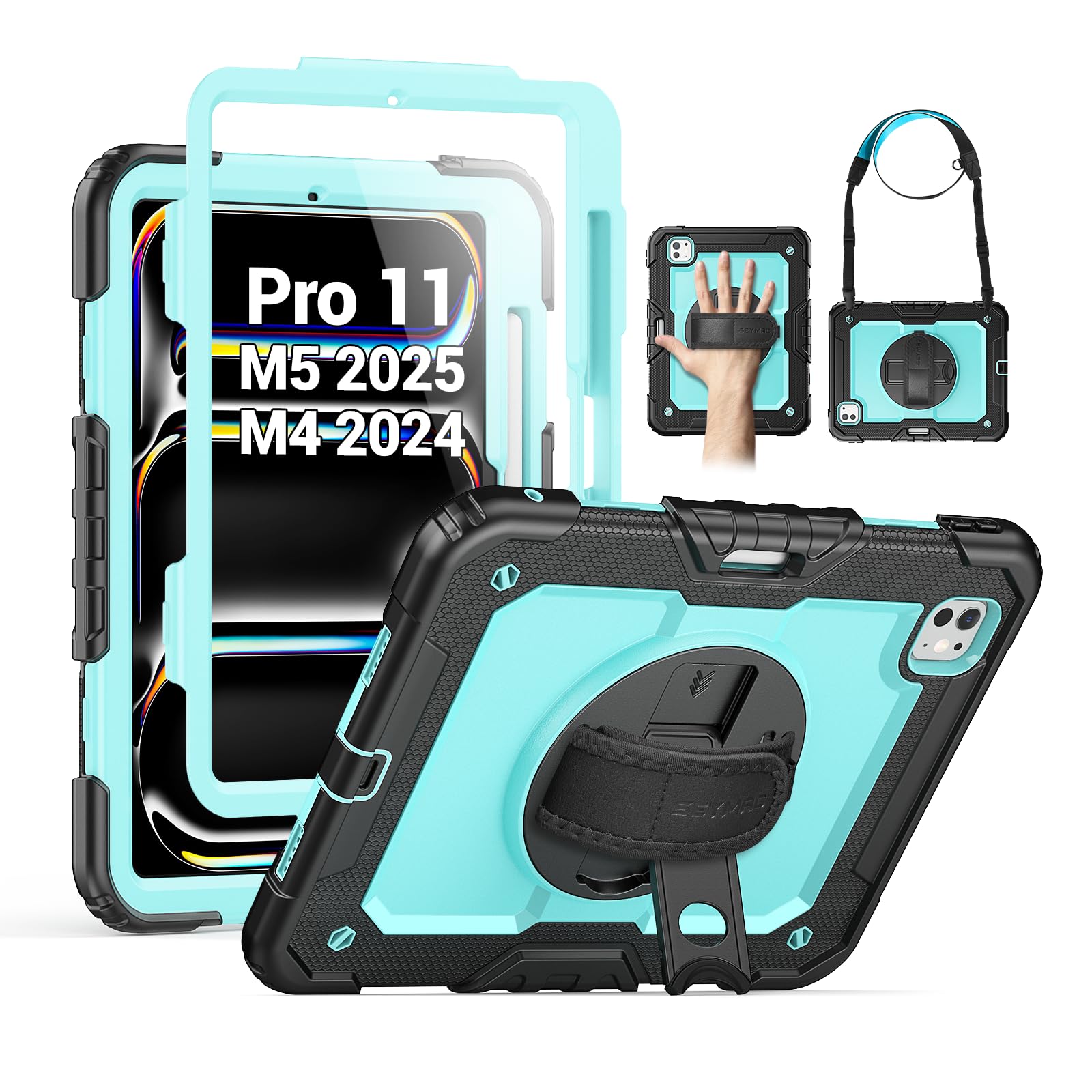 SEYMAC Case for iPad 6th/5th Gen/Air 2/Pro 9.7, Black — Amazon image 10