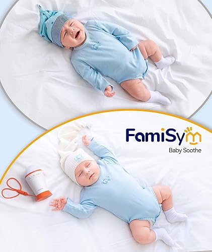Miniatura 2 de FamiSym Máquina de sonido portátil para bebés y niños con luz nocturna, batería de recarga, 13 sonidos relajantes, máquina de ruido blanco para