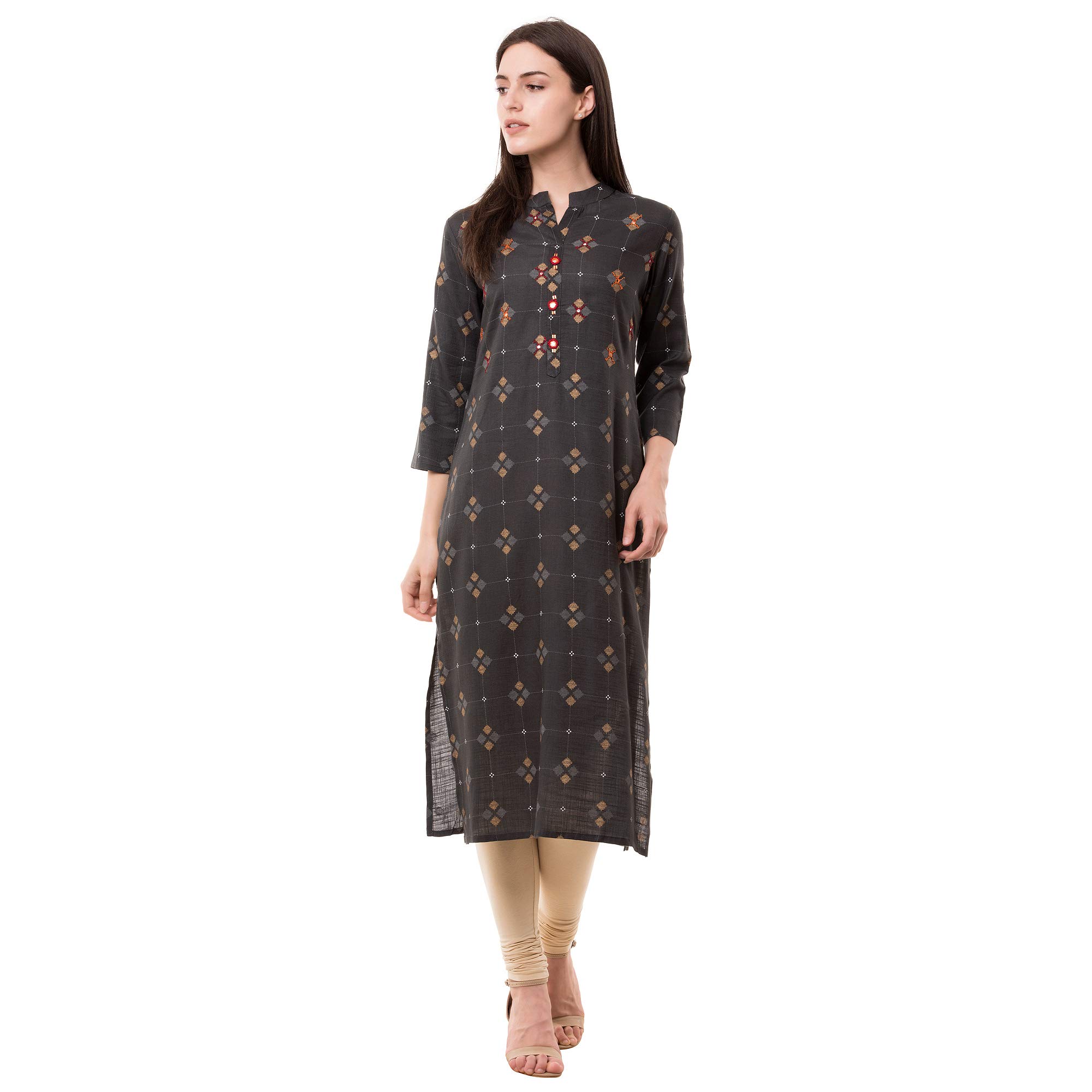 SANU FASHIONGrey Colour Reyon kurti