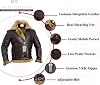 RAF Bomber Ginger Men's B3 Bomber Jacket Aviator Realmuton Bomber Sheepskin Leather Jacket
