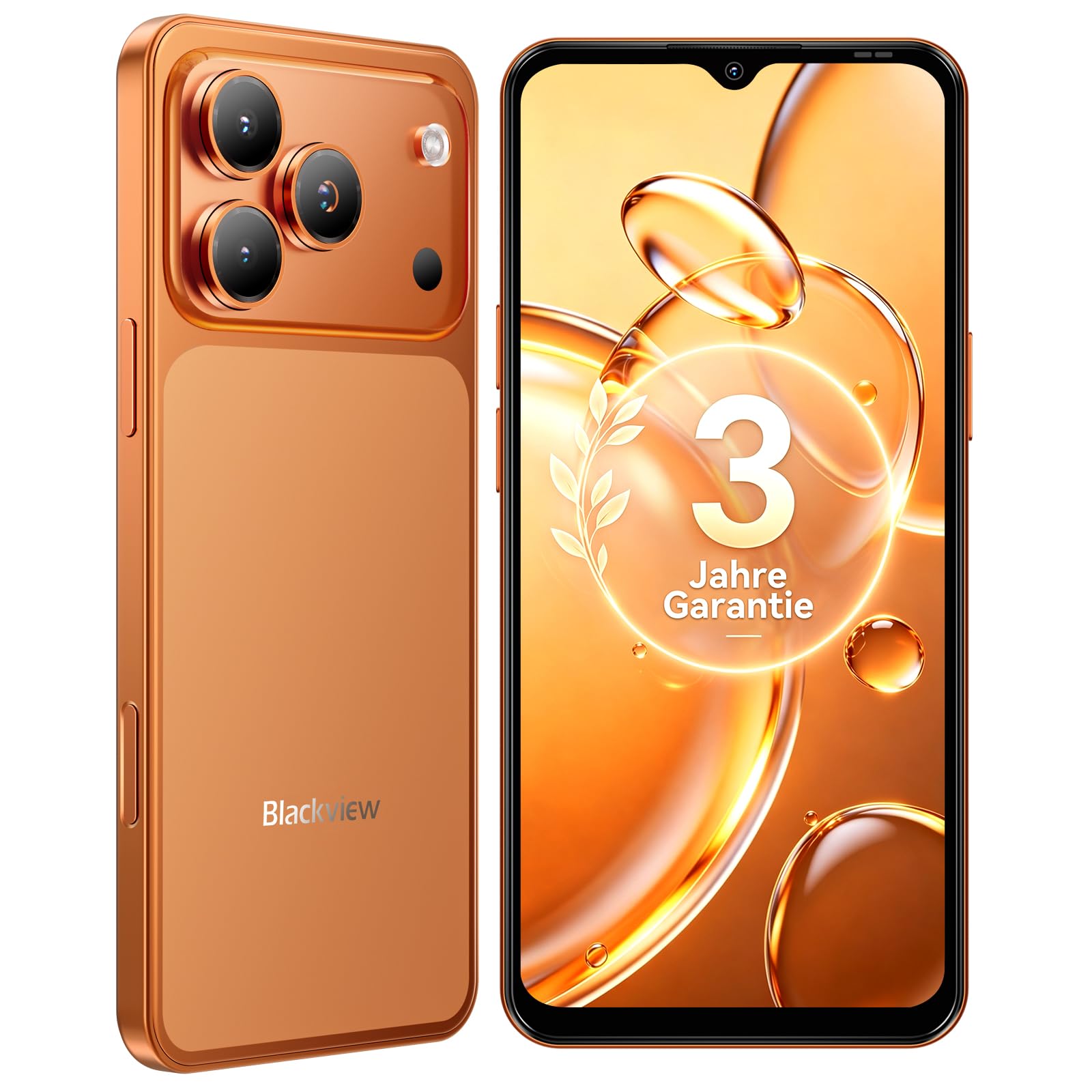 Blackview Wave 7C Smartphone Ohne Vertrag, Android 16 Handy Günstig, 16GB+128GB/2TB TF, KI 32MP+13MP, 6.56'' Handy, 4G Dual SIM Simlockfreie Handys/IP54/Gemini AI/3.5mm Jack/3 Slots/3 Jahre Garantie