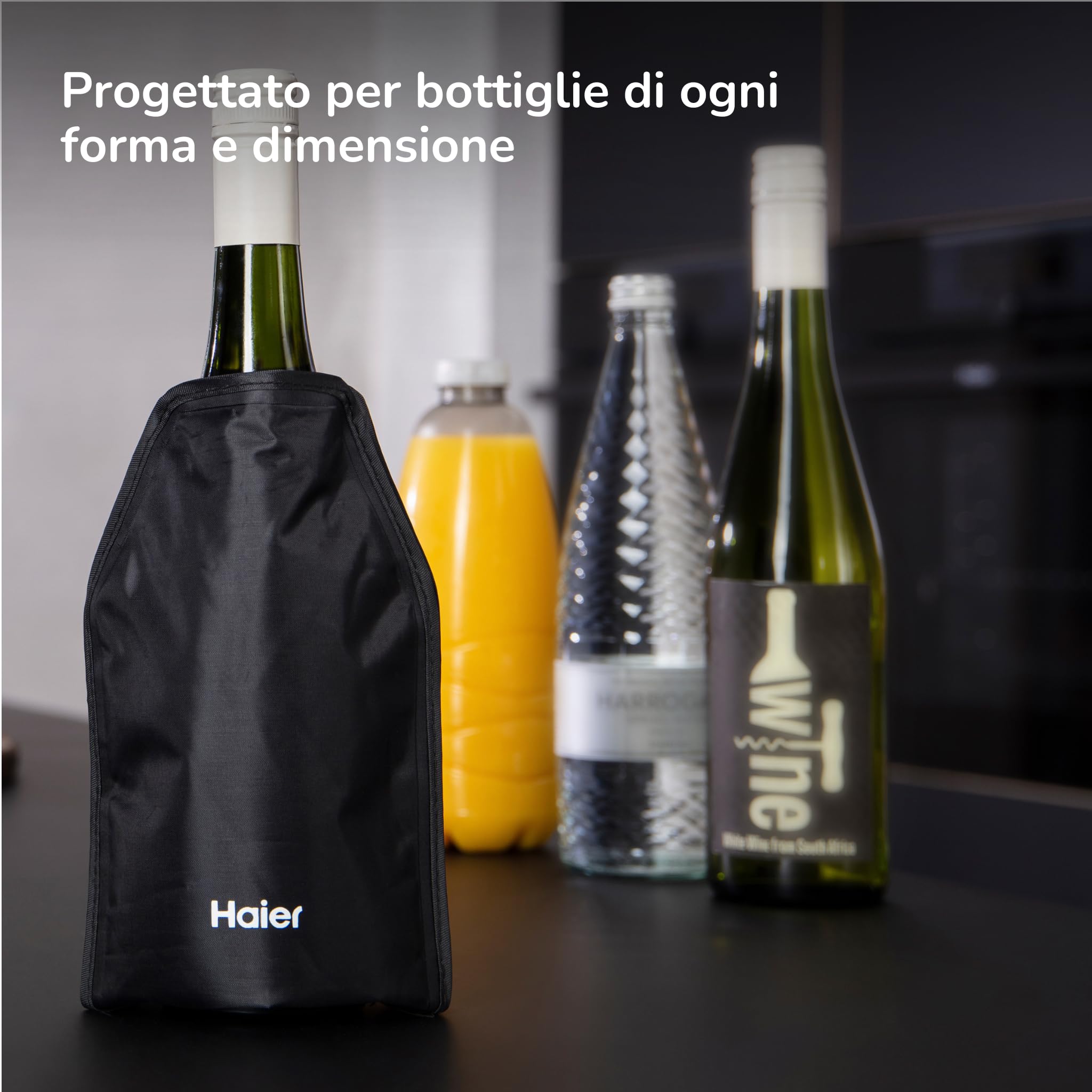 Haier Set Regalo Vino Edizione Limitata - Aeratore Dosatore Elettrico 2-in-1 con Borsa Refrigerante | Gift Box Premium
