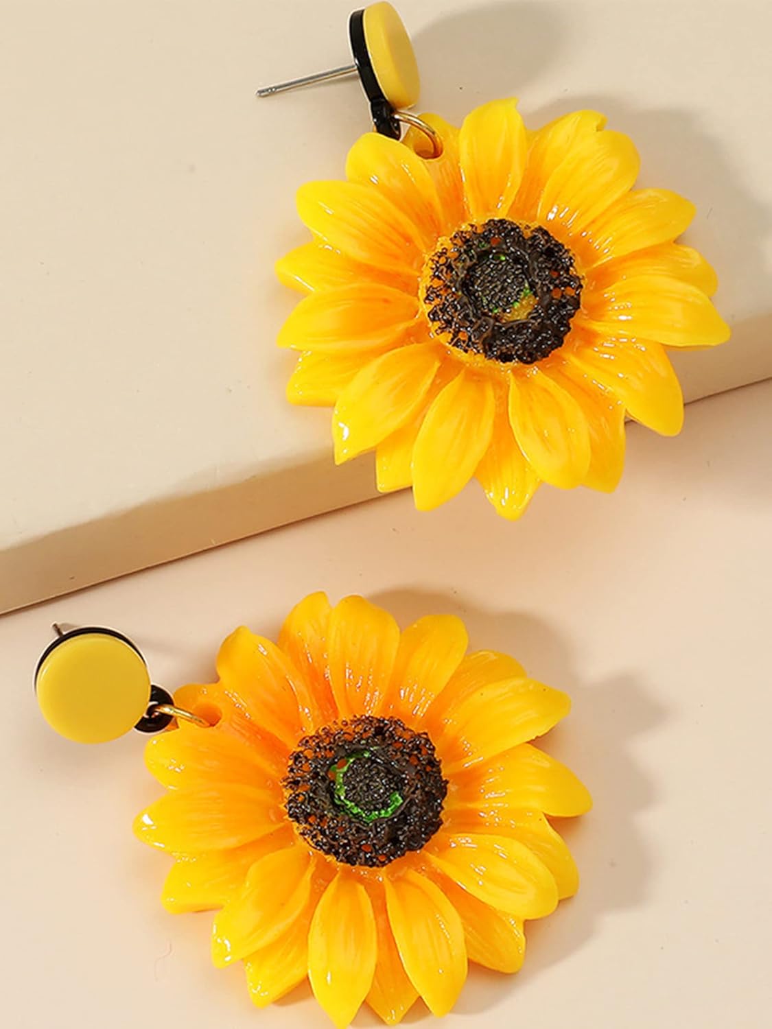 Sunflower Earrings for Women 3D Daisy Flower Dangle Earrings Sunflower Dresses Shirts Accessories Gifts - Image 3