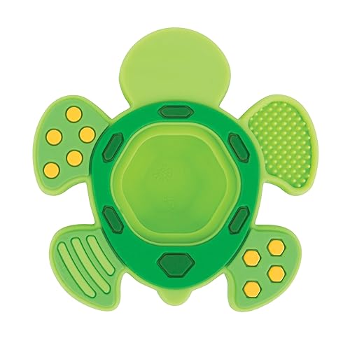 Miniatura 5 de Nuby Teethe N' Pop - Mordedor sensorial para jugar, sin BPA, juguete de dentición para bebés de más de 3 meses, tortuga