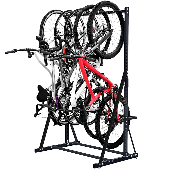 KAXIWEI 自由立式自行车存储架 重型钢制家用车库自行车收纳架