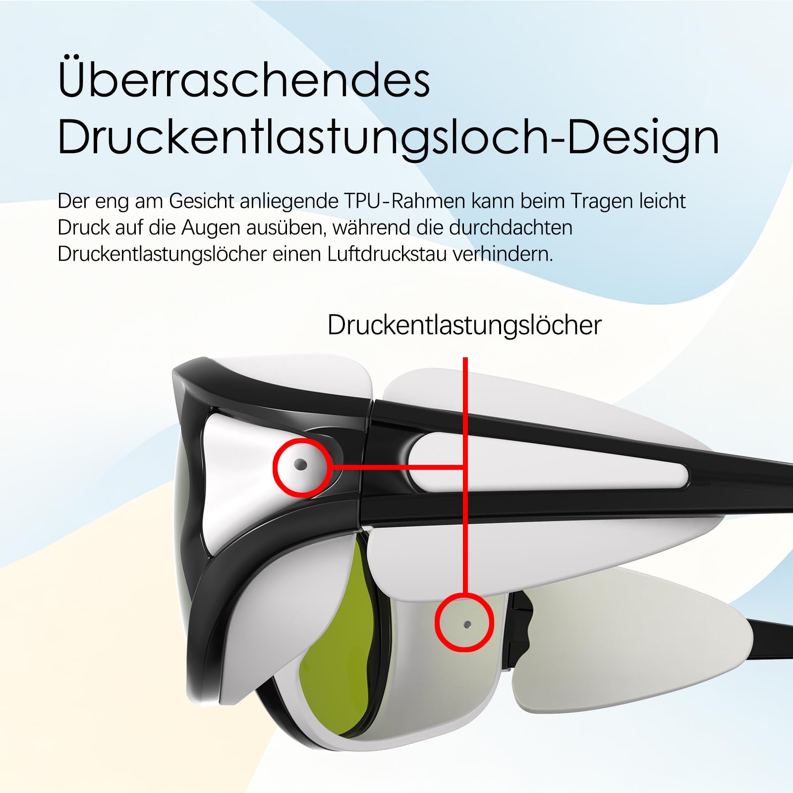 Gafas de protección láser, rango de doble banda 190-470 nm y 800-1700 nm