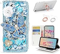 Vista 10 de STENES Bling - Funda de piel con soporte para anillos, diseño 3D hecho a mano, 2 unidades, SBLDwRSSeries-5