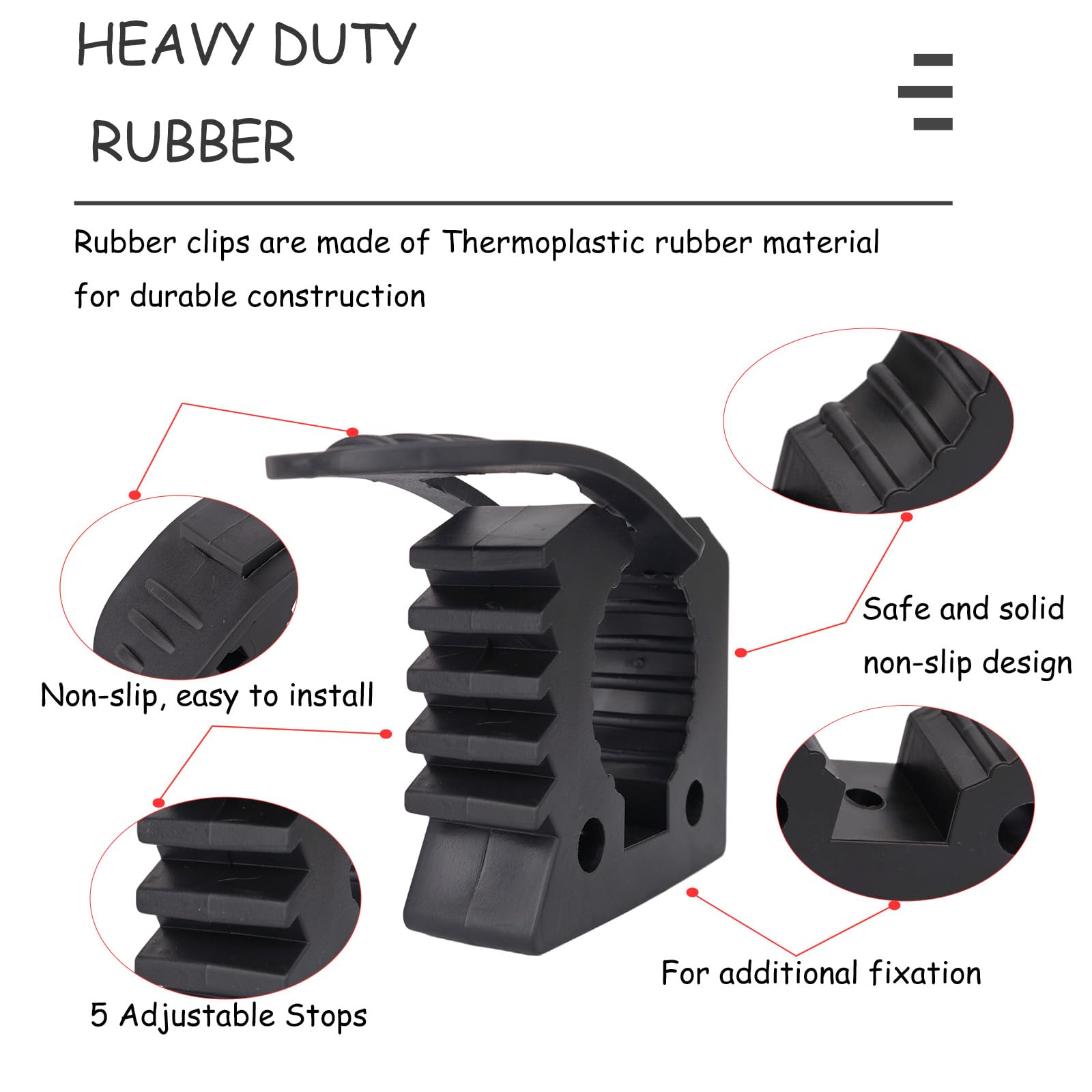 2 Pinces En Caoutchouc à Libération Rapide - Pour Outils Diam. 3-4 Cm, Charge 11 Kg - Universel - 7