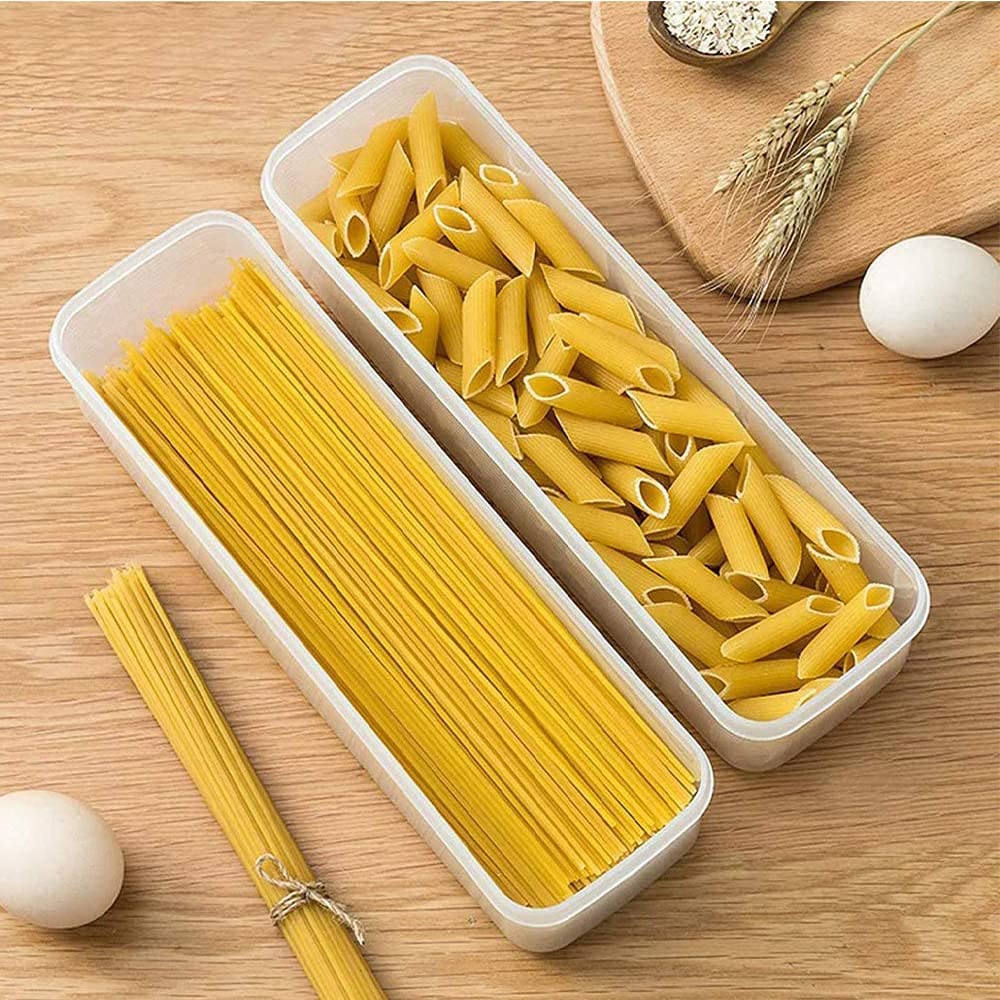2 pudełka do przechowywania makaronu, pojemniki do przechowywania żywności, spaghetti, do przechowywania makaronu, wytrzymałe pudełka do przechowywania makaronu, spaghetti, zboża (zielone)