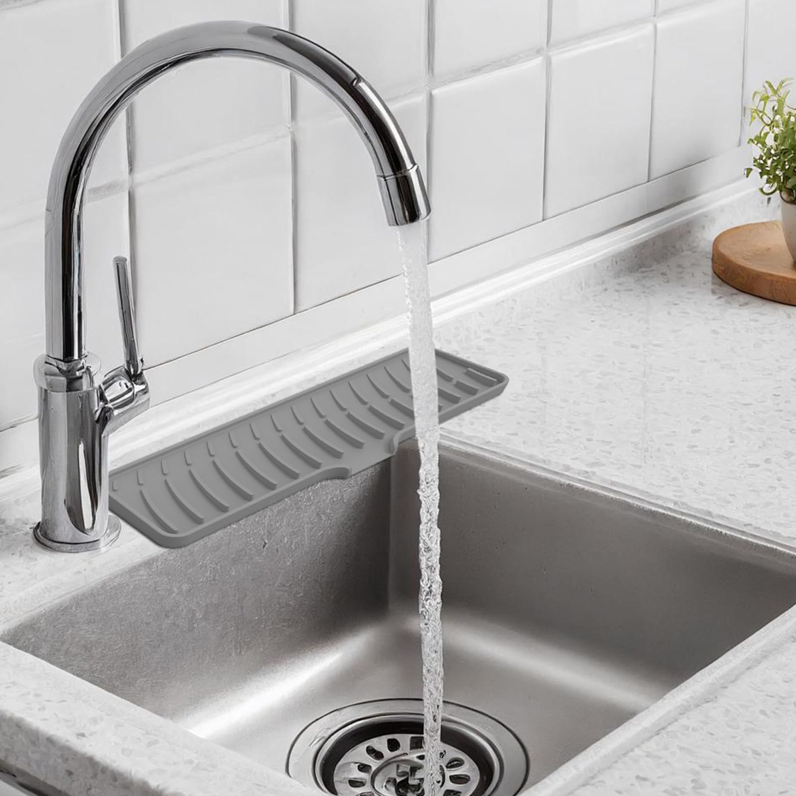 Esterilla de silicona multifunción para grifo, alfombrilla de drenaje antideslizante, grifo de cocina, accesorios para fregadero de cocina, accesorio grande para fregadero