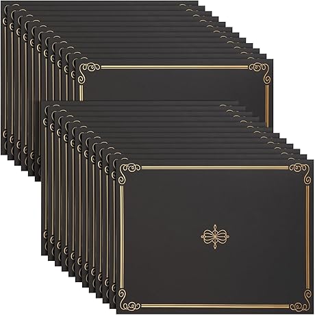 24-Pack Black Award Certificate Holders