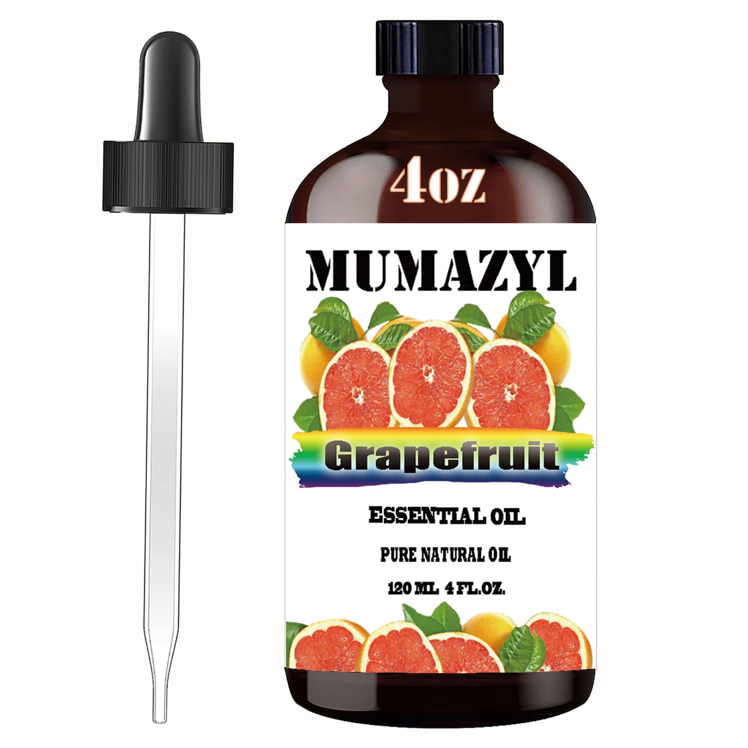 Grapefruit Essential Oil, Grapefruit Oil 4 Fl Oz 120ML for Diffuser Humidifier Yoga Cleaning DIY Candle Soap Making Essential Oils
