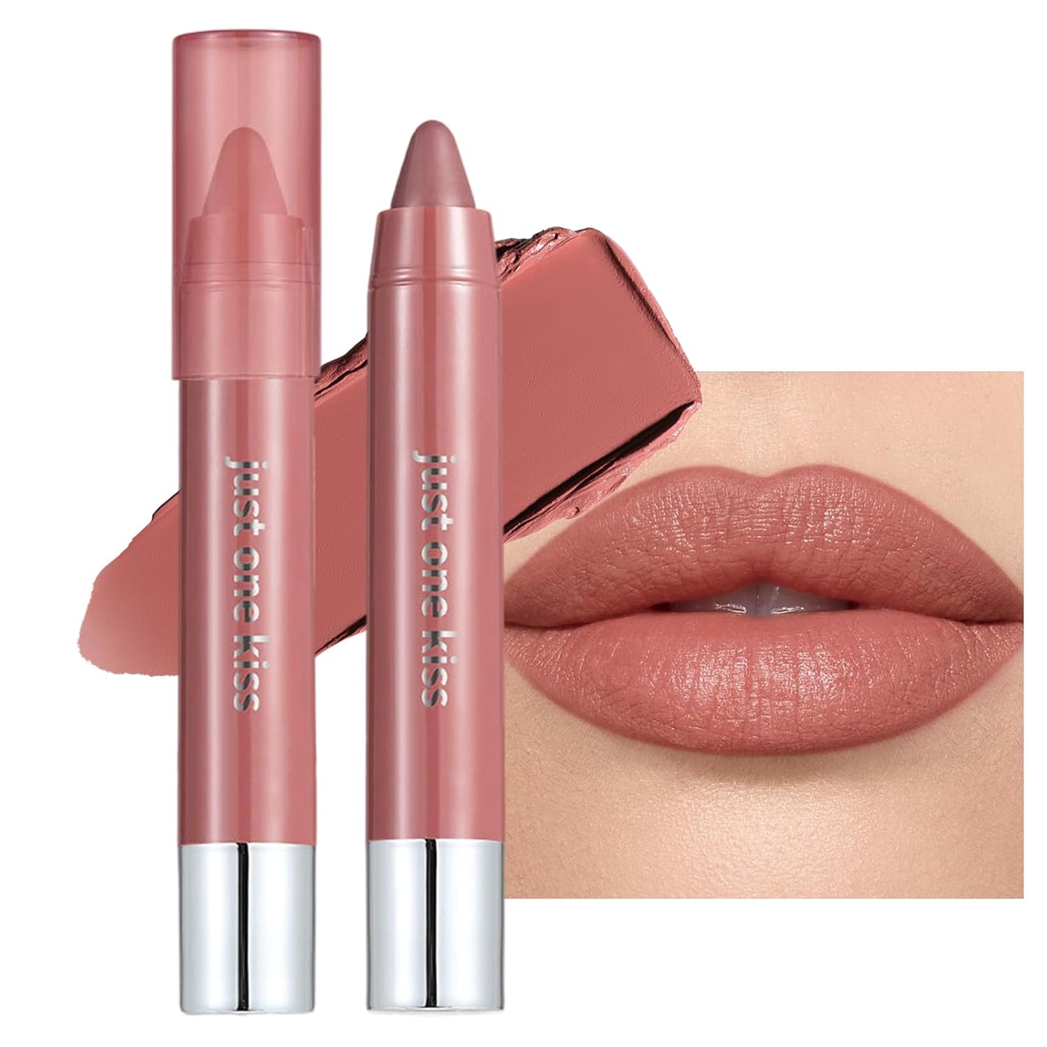 Rose Brown Nude Cream Lipstick - Hydrating Lip Crayon