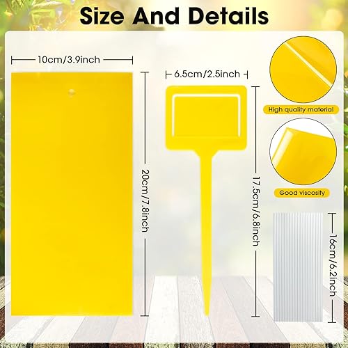 Miniatura 2 de Double Sided Sticky Traps Gnat Killer for Flying Plant Insect Indoor Outdoor Such as Fungus Gnats, Whiteflies, Aphids, 7.9 x 4 Inches (Yellow, 550