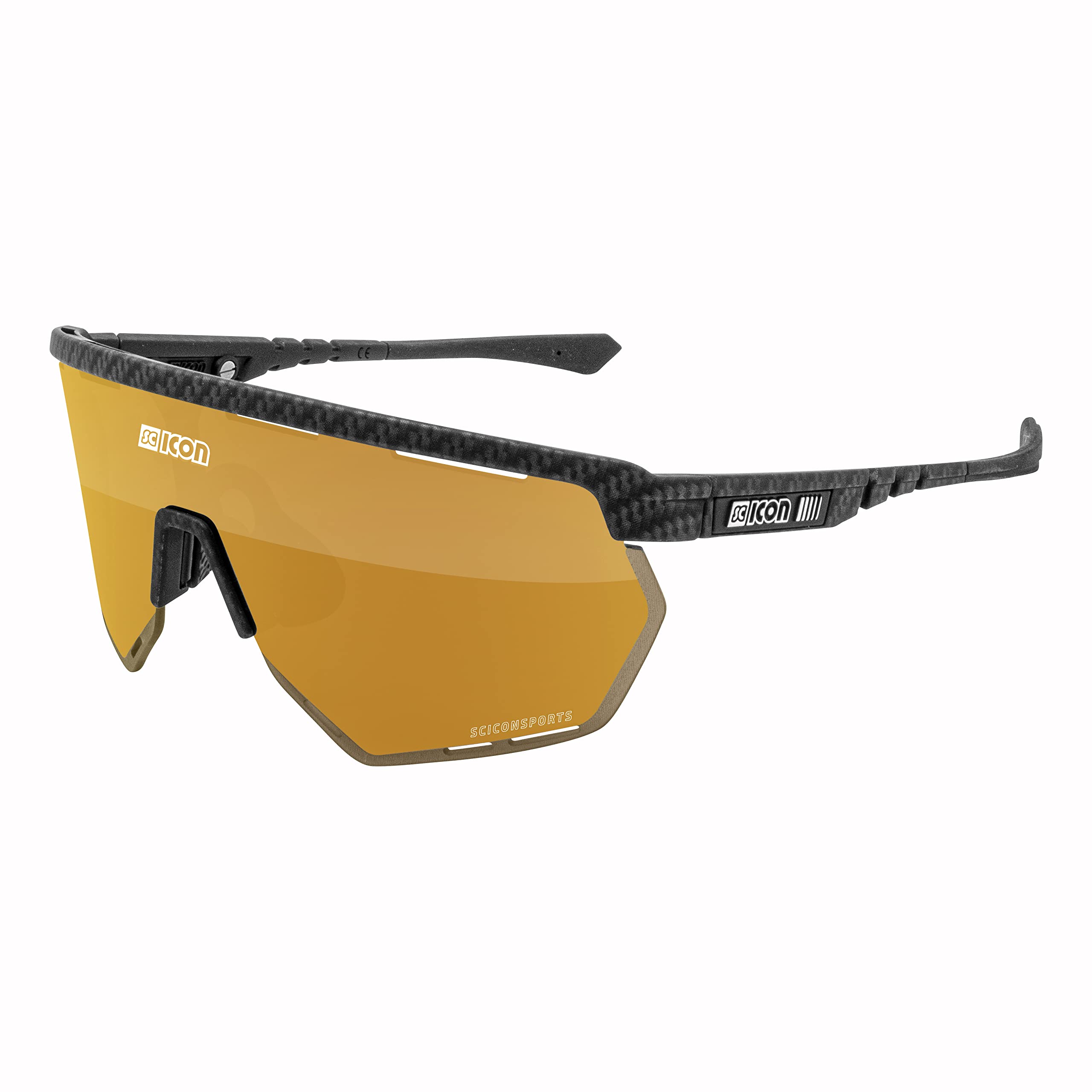 SCICON Deportes Aerowing Gafas De Sol De Rendimiento Deportivo (SCNPP Multimiror Bronce/Compañero De Carbono)