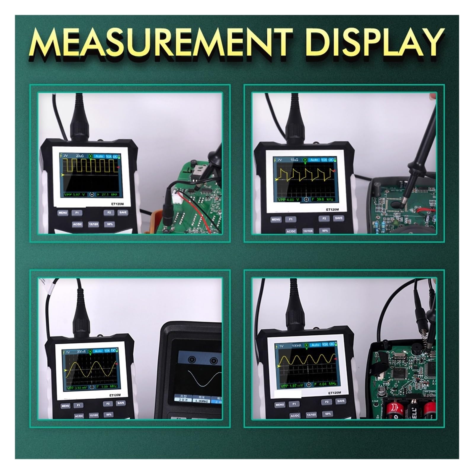 Osciloscopio Portátil De Mano 500 MS/s 120 MHz Digital