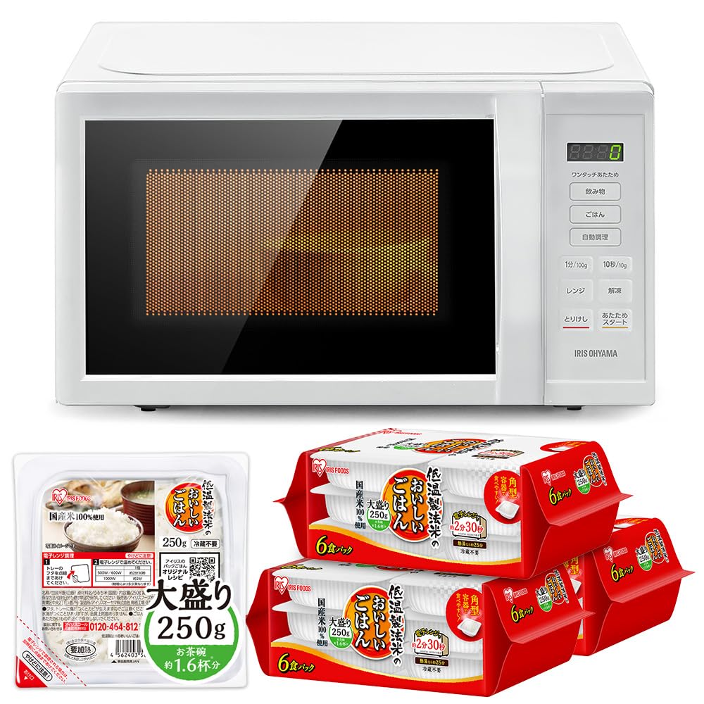 Amazon.co.jp: 【電子レンジ＋国産パックご飯セット】アイリスオーヤマ
