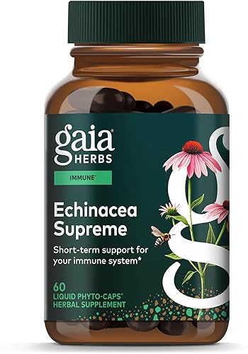 Gaia Herbs Echinacea Supreme - Suplemento de apoyo inmunológico - Mezcla de equinácea purpurea y angustifolia para apoyar el sistema inmunológico* -