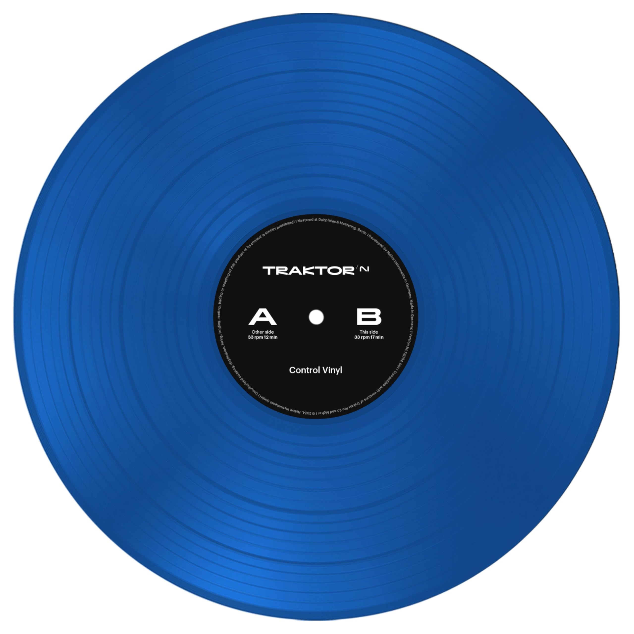Native Instruments TRAKTOR Control Vinyl MK2 2024 Edition, blue - Accessorio per DJ