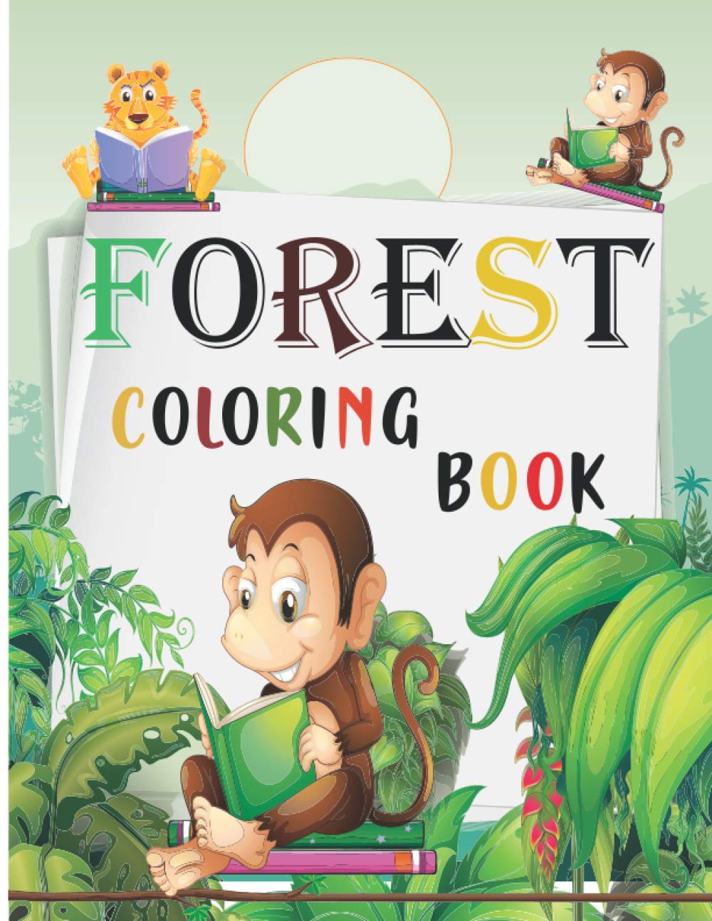 FOREST COLORING BOOK: The Forest Coloring Book Watercolor With Me in the Forest Paperback, Animals and Rainforest Birds and FlForest Coloring Book ... book: An Inky Quest and Coloring book.