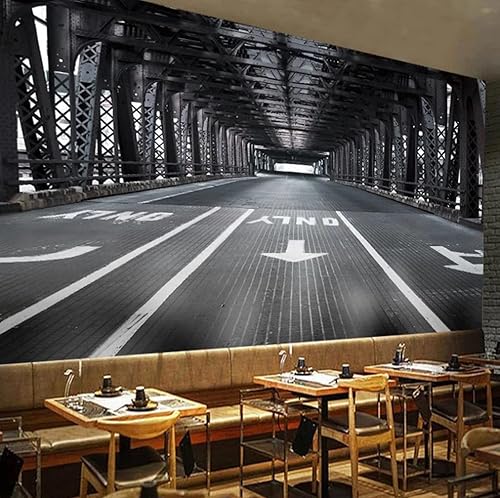 Miniatura 3 de Mural de pared estereoscópico 3D de edificio de puente espacial para sala de estar dormitorio tapiz de papel para Pared De Habitacion 1575 pulgadas