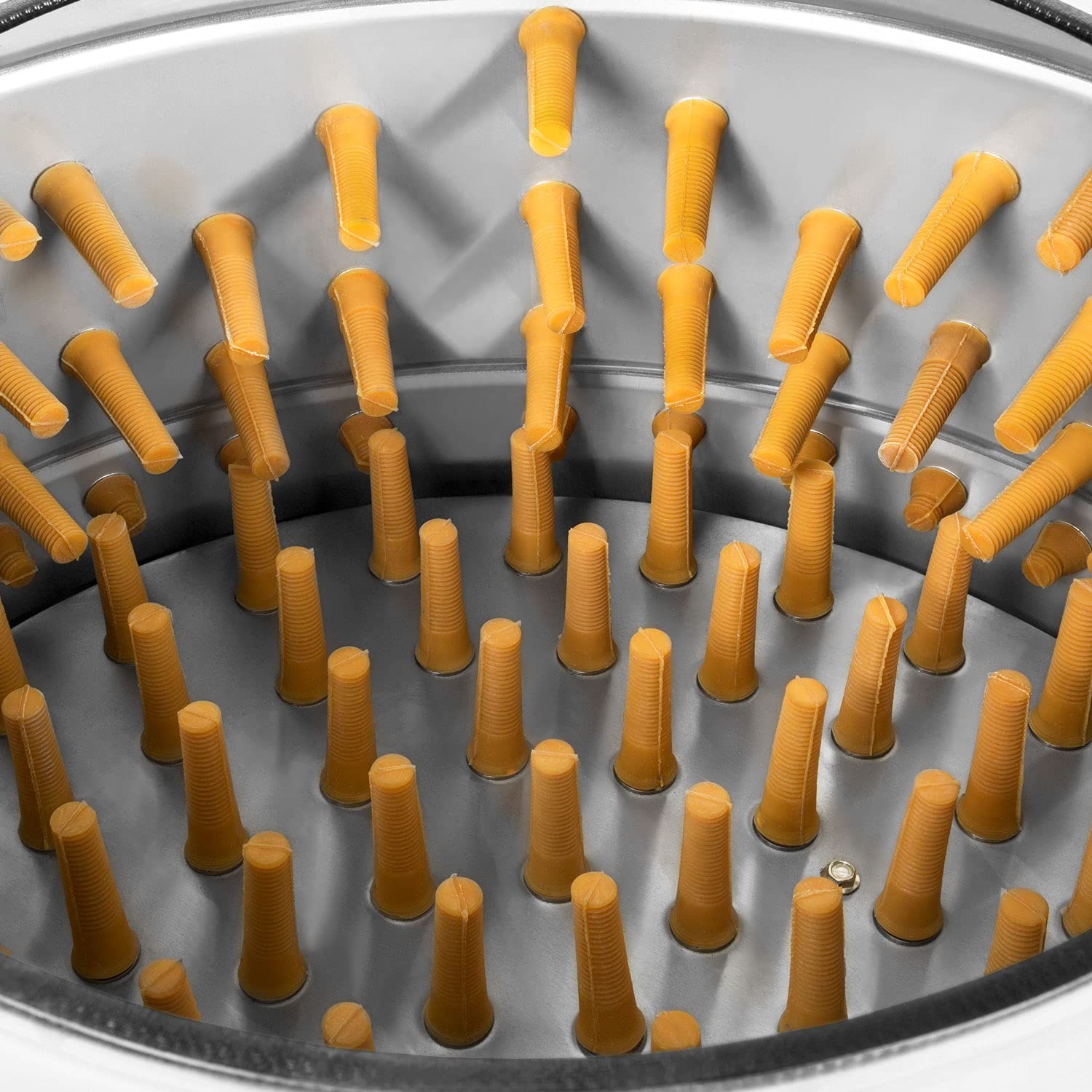 vertes Rupfmaschine für Geflügel aus Edelstahl, Geflügelrupfmaschine bis zu 540 kg/h und 1500 Watt Leistung, 180 Rupffinger, Rupfmaschine Enten, Nassrupfmaschine, Kaltwasseranschluss, Auswurfrutsche