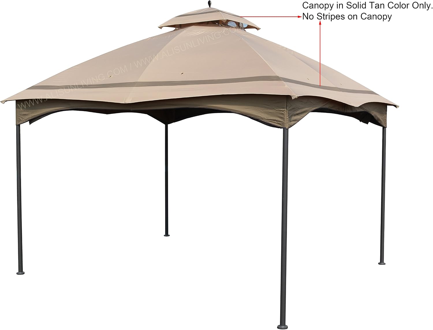 ALISUN Replacement Canopy Top for Massillon 10' x 12' Gazebo Model #L-GZ933PST