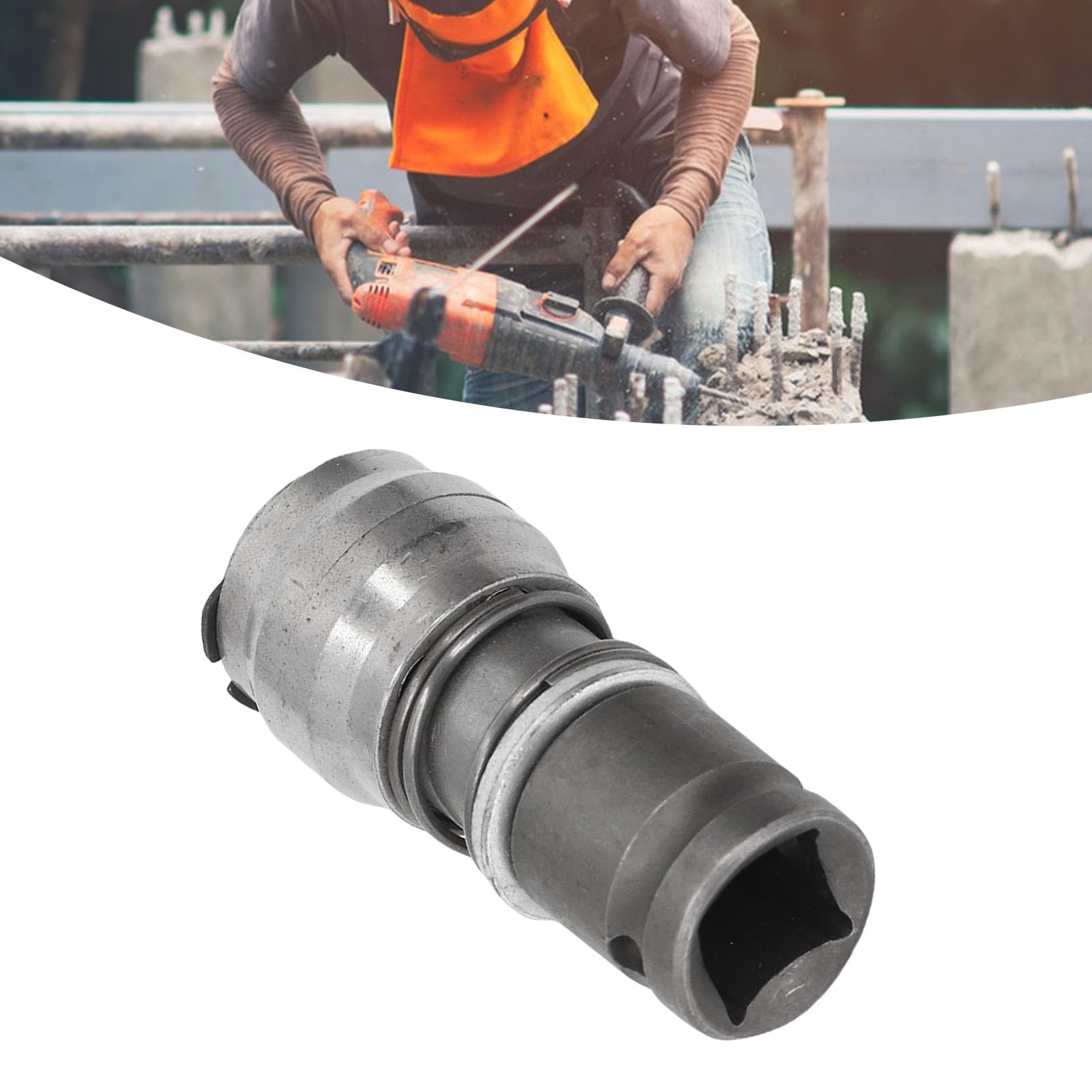 Aramox 8PCS Wiertło Uderzenia do Konwertera Adaptera Młotka, Uderzenie Stali Stopowej do Adaptera Młotka dla 9 Mm Kwadratowy Uchwyt 4 Otwór Wiertarka