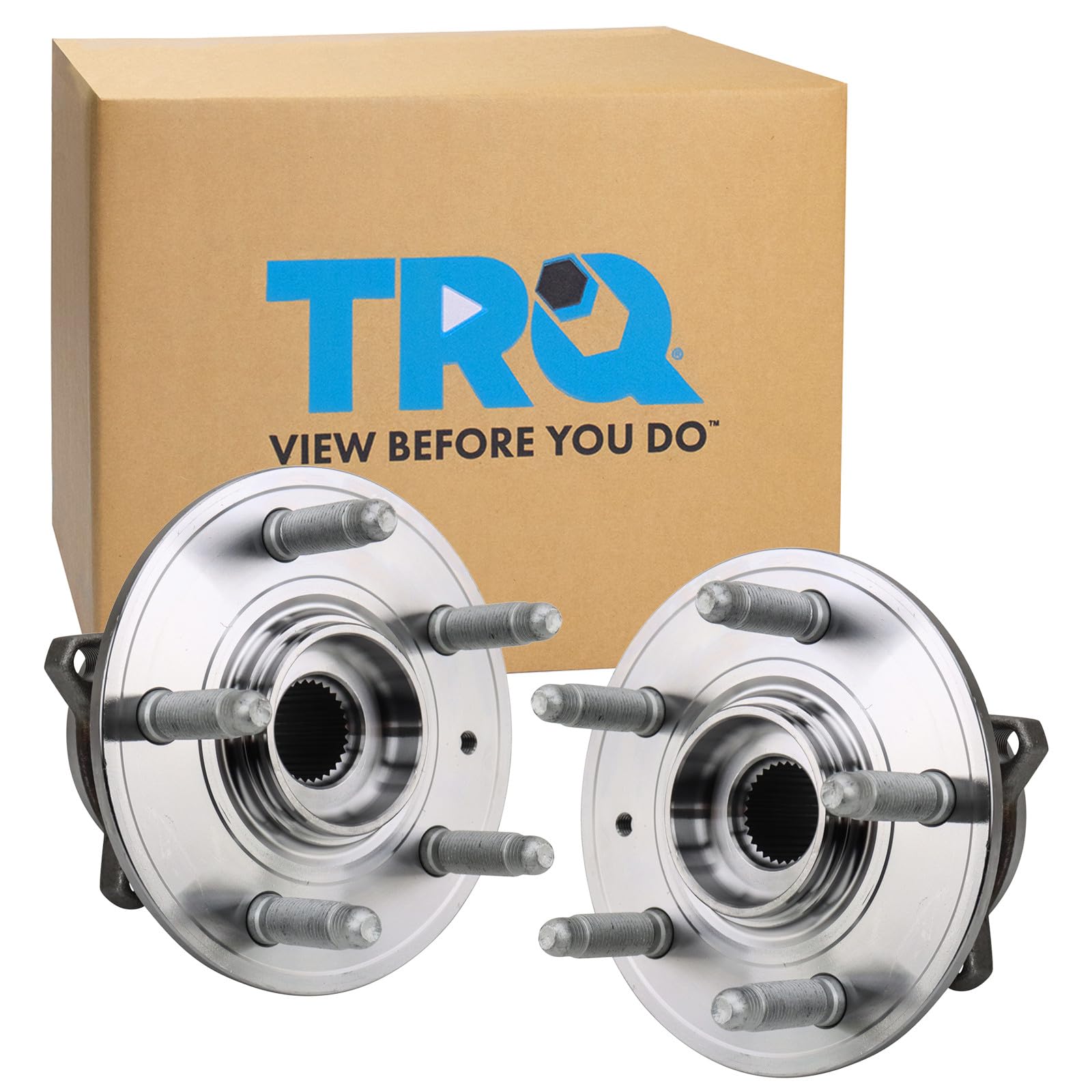 TRQ Driver and Passenger Side Wheel Bearing and Hub Assembly Set 2 Piece