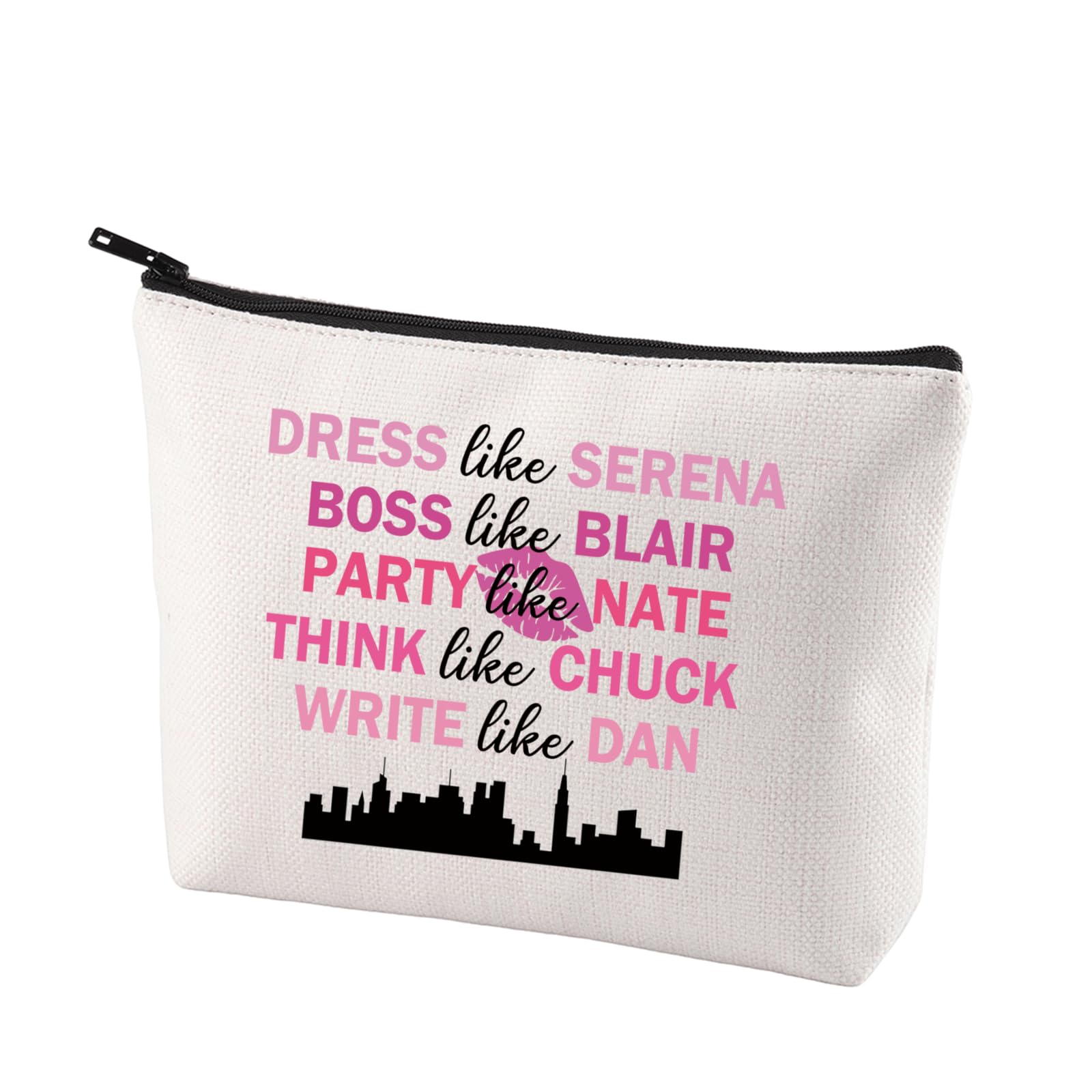 CENWAFunny TV Show Cosmetic Bag Serena Blair Fans Gift Gossip TV Show Gift (DRESS like B)