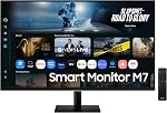 SAMSUNG Moniteur Intelligent M7 UHD VA Haute Résolution 43 po 60Hz 4ms HDMI + USB-C avec Applications Smart TV, Optimiseur d'Image AI, Sécurité Samsung Knox & Copilot - (LS43FM702UNXZA) [Version Canada]