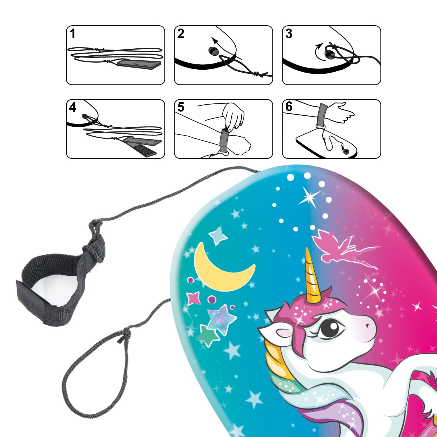 Mondo Toys - UNICORN Body Board - Surfbrett für Kinder, 94 cm - 11212