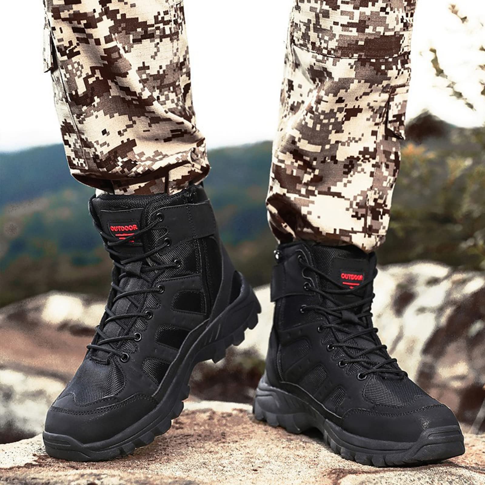 Scarpe Trekking Stivali Militari Tattici Uomo Impermeabili