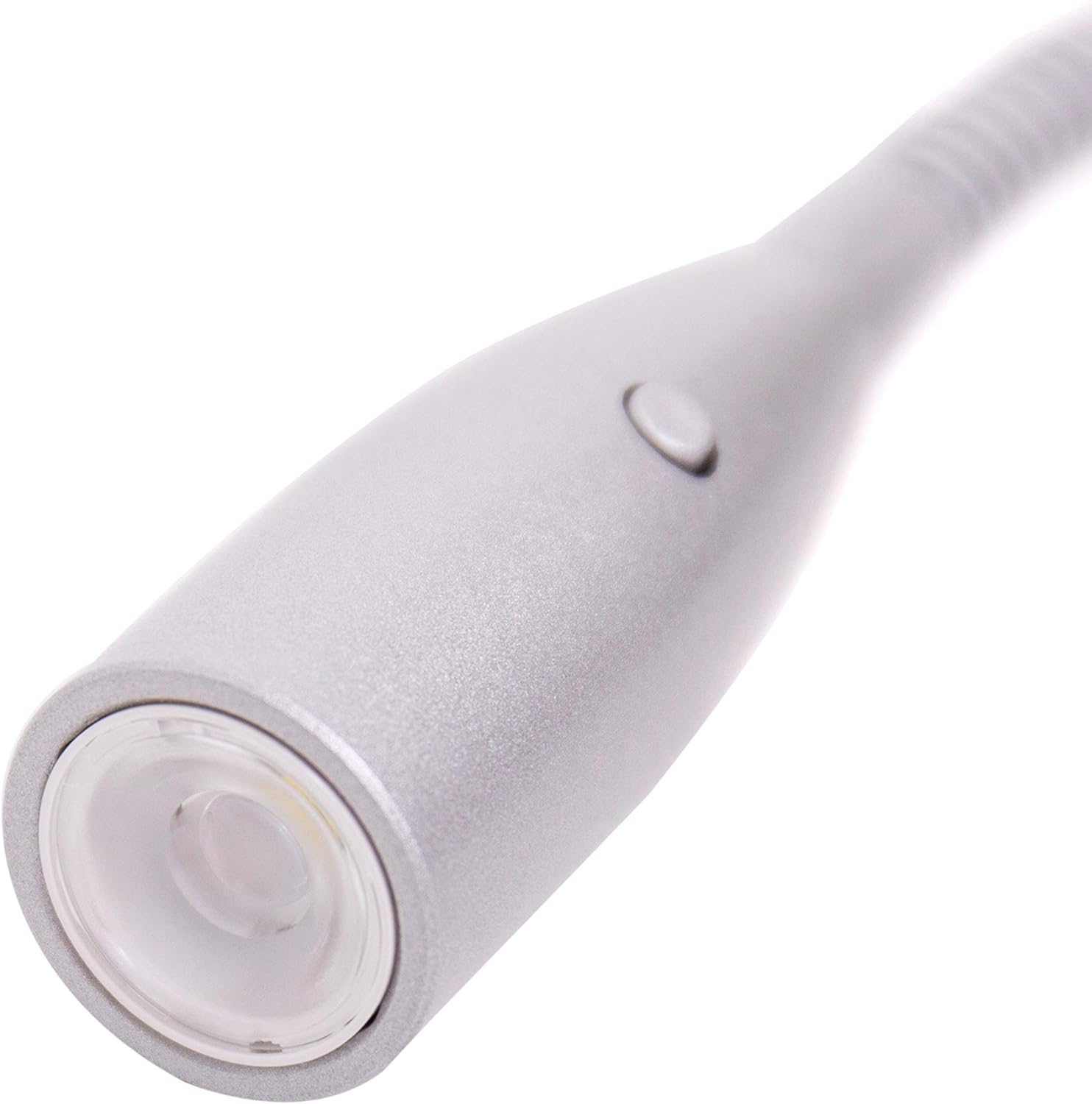 led Wall Light 3w Warm White 500mm Gooseneck Arm 120v Plug Matt Black Switch on Head
