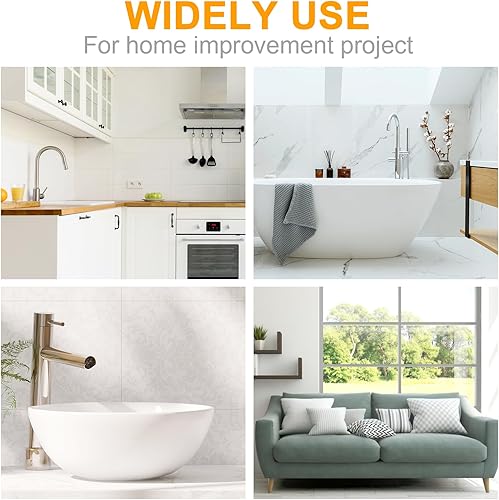 Miniatura 6 de Kit de herramientas de calafateo de acero inoxidable removedor de lechada de silicona 4 en 1, raspador de eliminación de sellador - Fácil acabado de