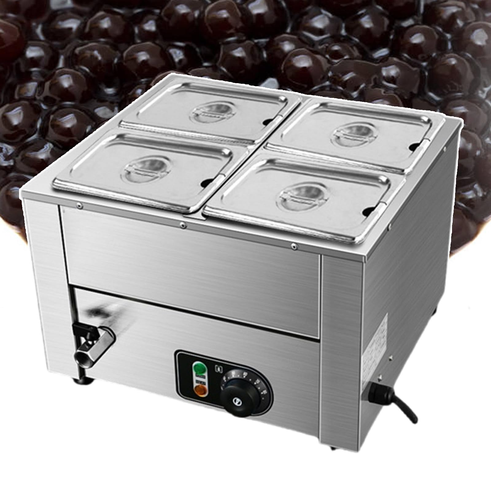 AYCDL Commercial Chocolate Tempering Machine, 18L Large Capacity Buffet Server with Stainless Steel Lids for Easy Serving,for Large Gatherings,3lids,6lids,4lids