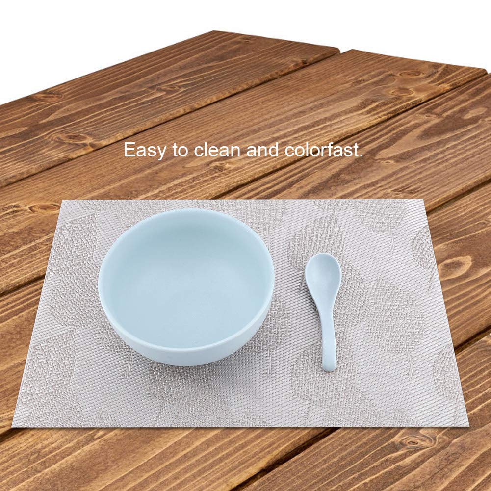 Napperon imperméable pour Table, Tapis de Vaisselle Lavable (Marron) (Blanc)