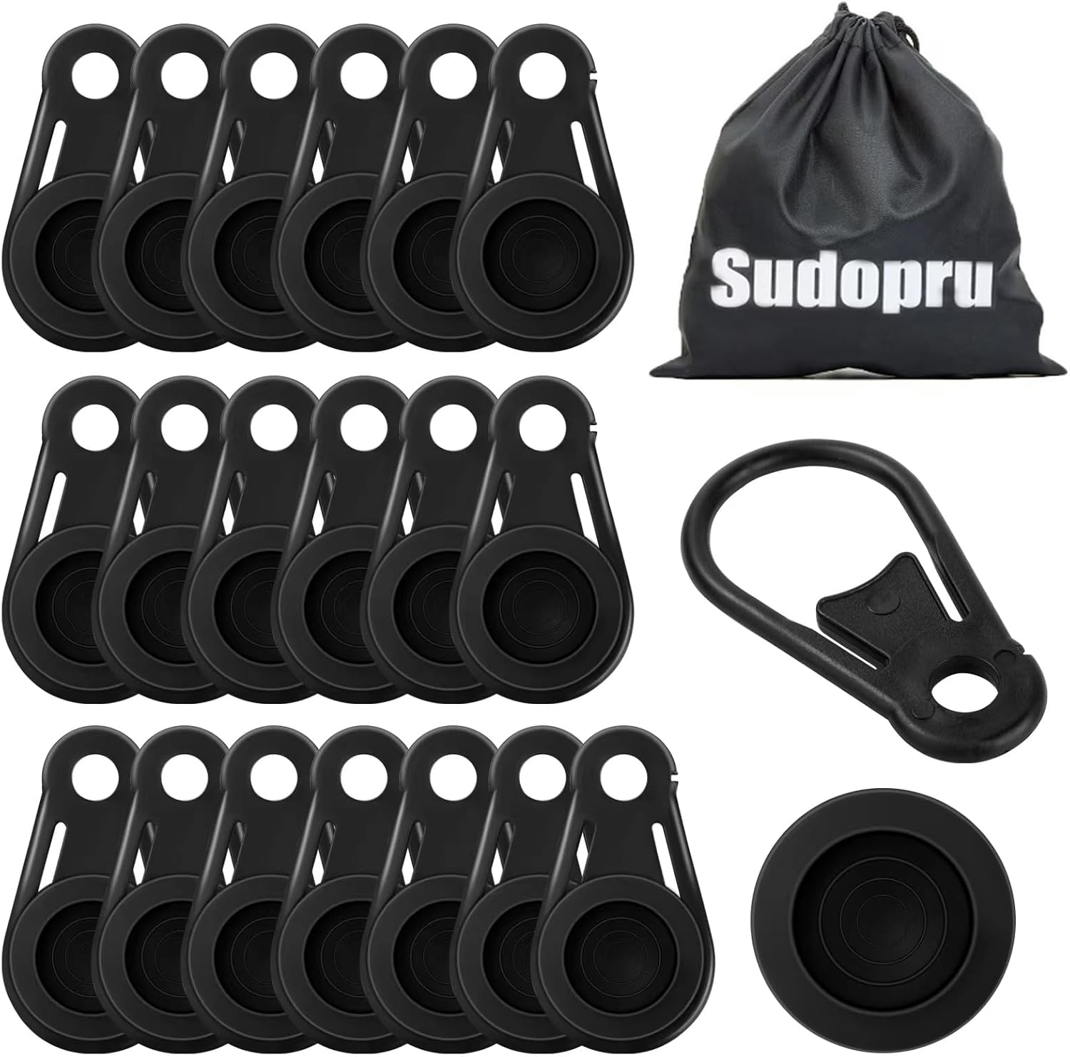 Heavy Duty Shade Clips 20 piece set with storage bag for shade cloth and garden netting