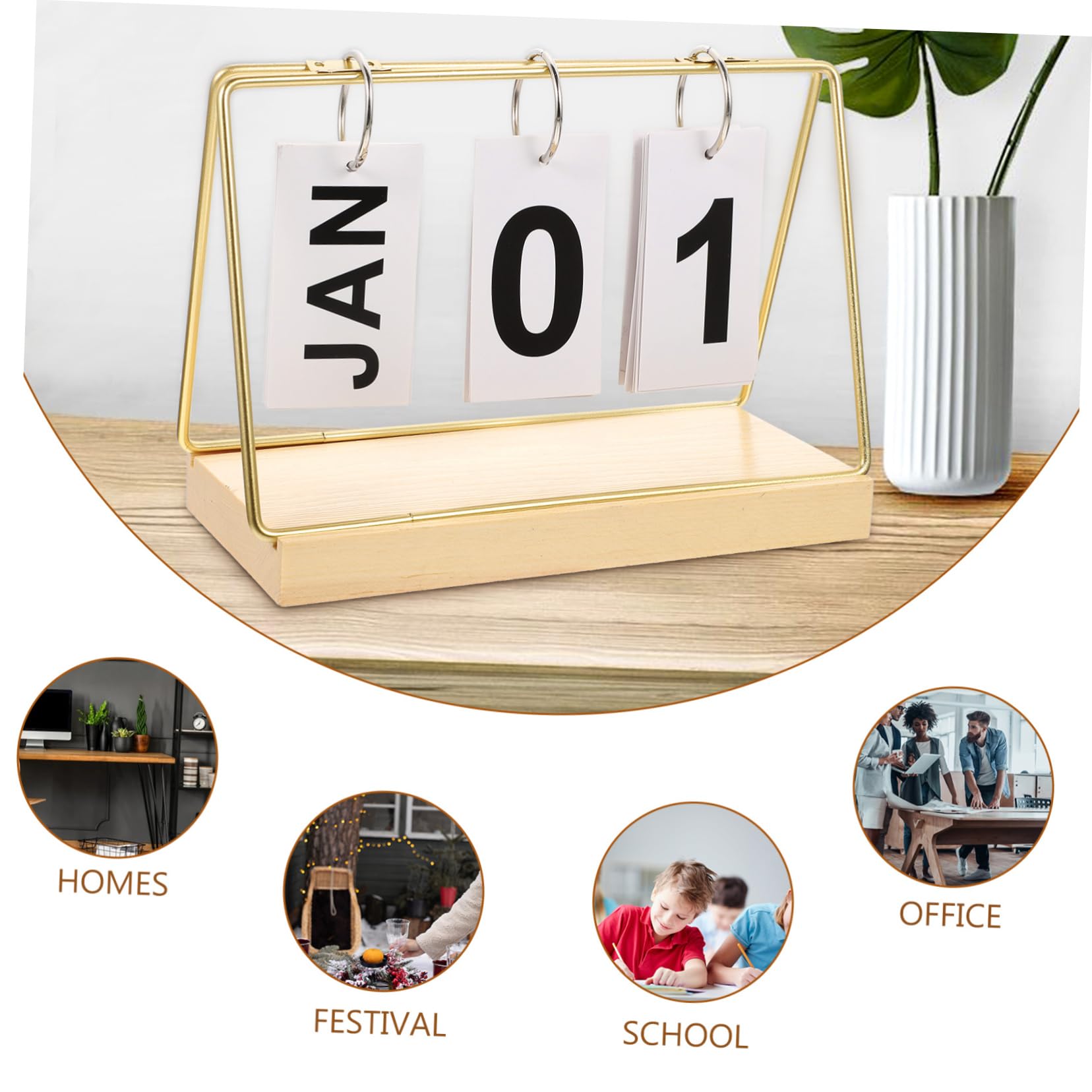 Lurrose 3stücke Holz Block Kalender Für Schreibtisch Dekorative Tischkalender Für Büro Und Zuhause Vielseitiger Countdown Kalender Für Besondere Anlässe Zeitlose Holzdekoration Im