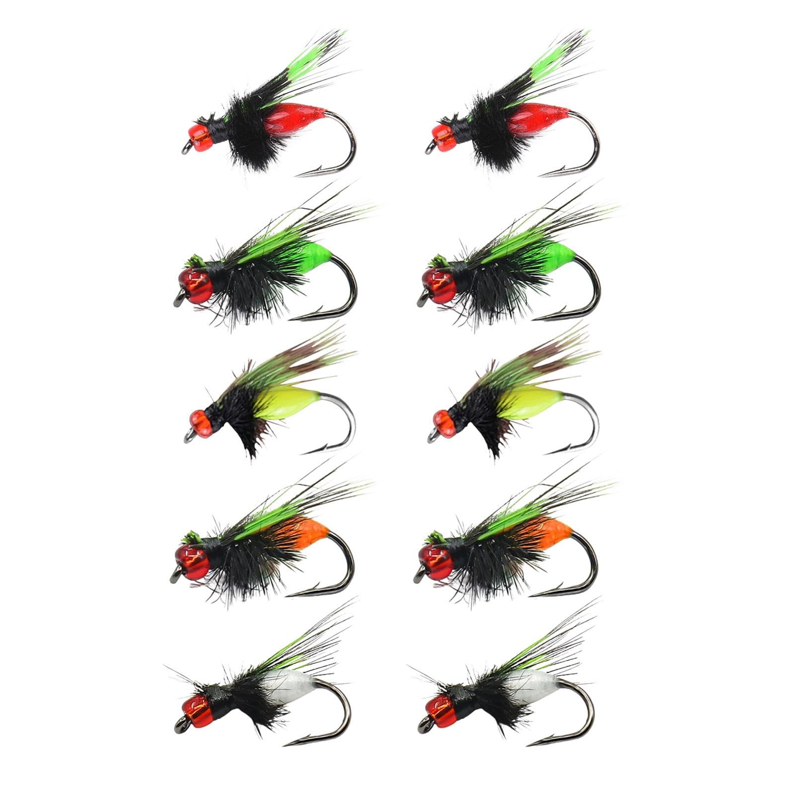 Amazon.co.jp: Fly Fishing Lure, Dry Fly Fishing Fly - 10 Pcs 3D