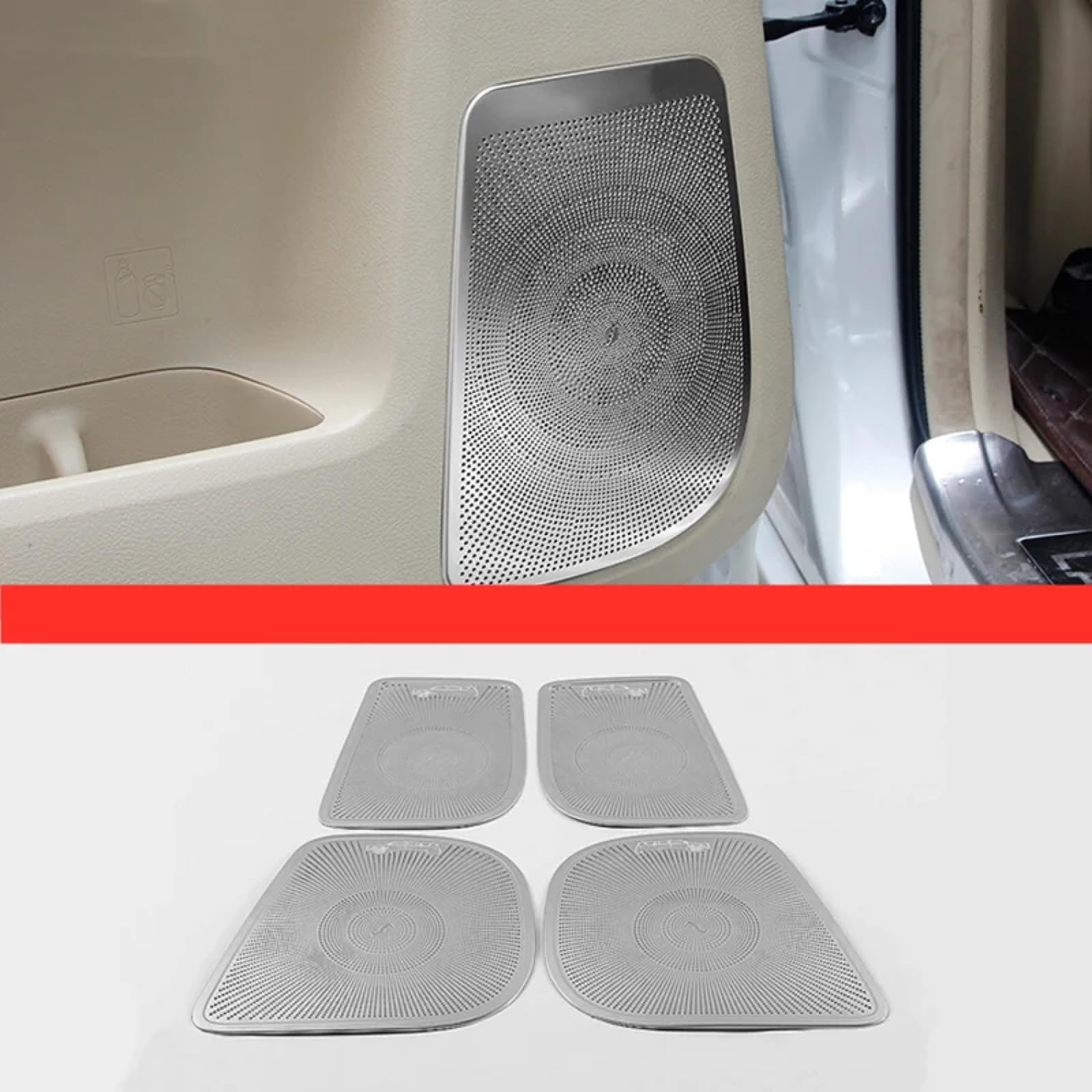 Osłona Głośnika Audio na Samochodowe dla Toyota Land Cruiser Prado 150 J150 2010-2020, Osłona głośnika audio, akcesoria do głośników w drzwiach samochodu