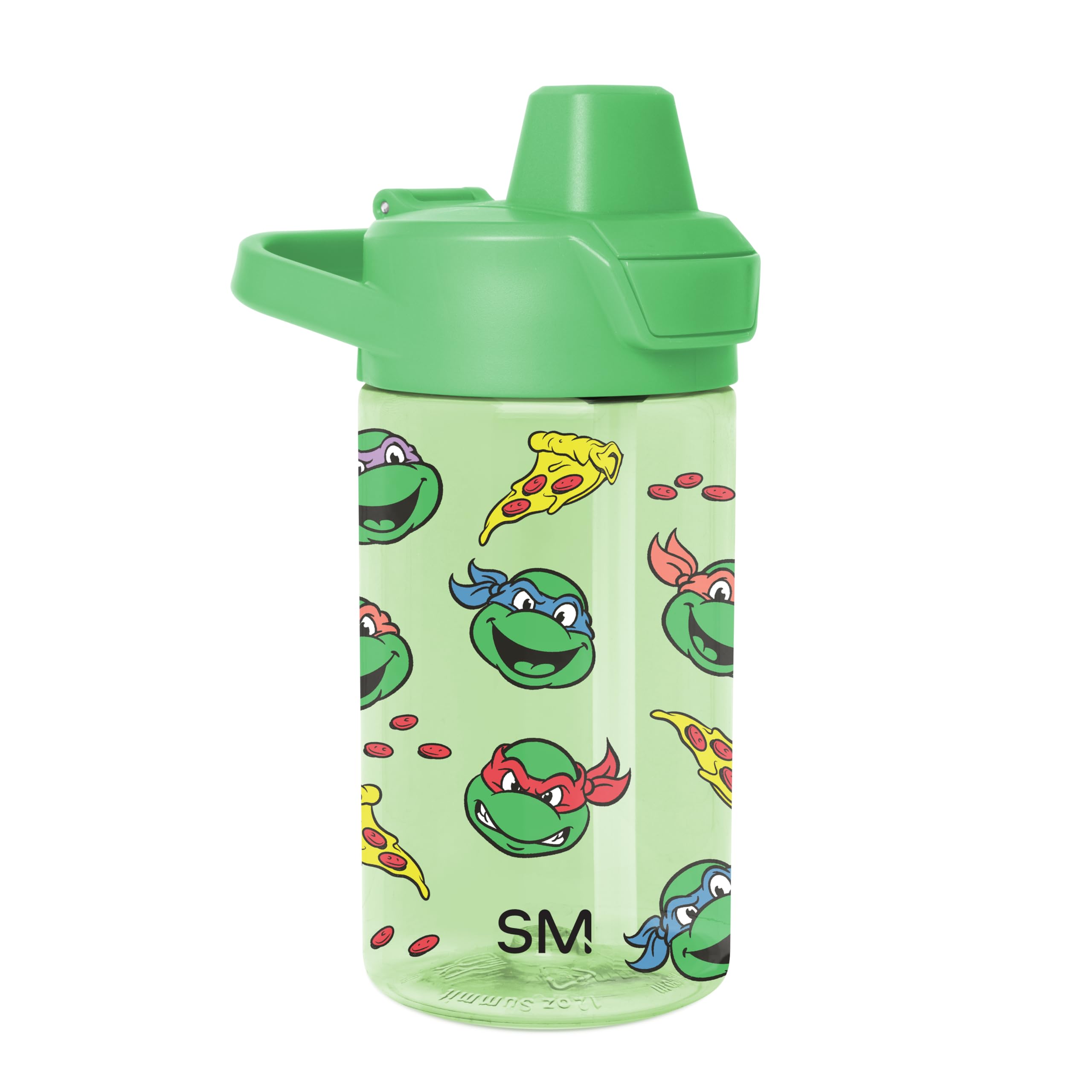 Simple Modern Teenage Mutant Ninja Turtles Kids Tritan Plastic Summit Water Bottle | 12 oz BPA-Free Cup with Covered Leak Proof Straw Lid for Boys,