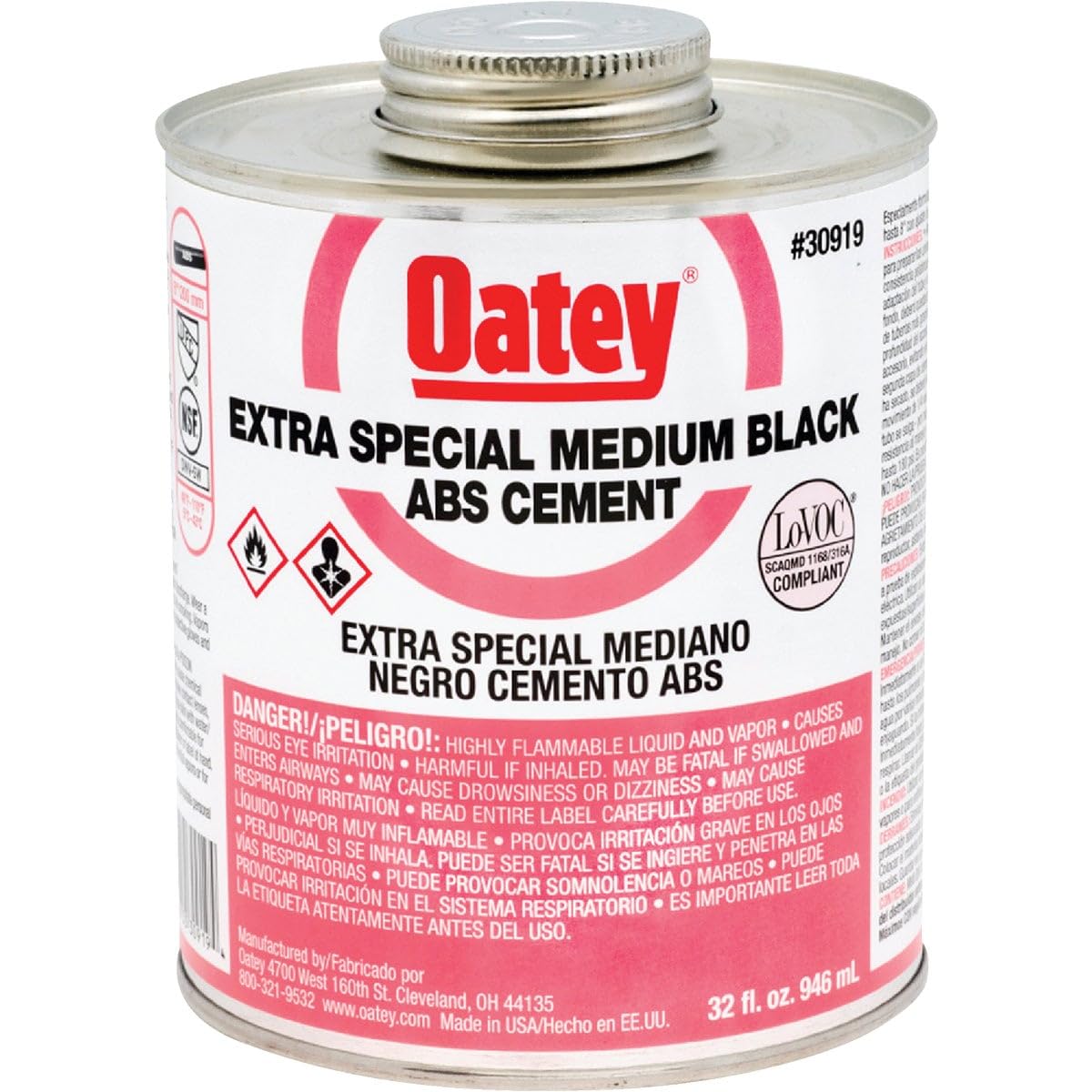Oatey Black 30916 ABS Extra Special Cement 4-Ounce 4 oz product thumbnail 2