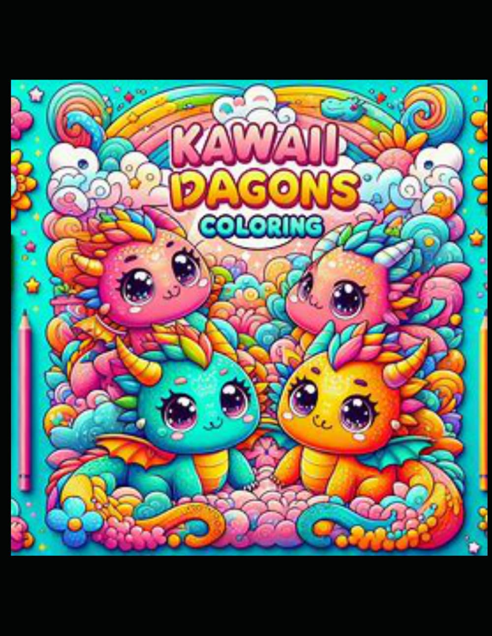 kawaii dragons — Volume 2: dragons adorables à colorier