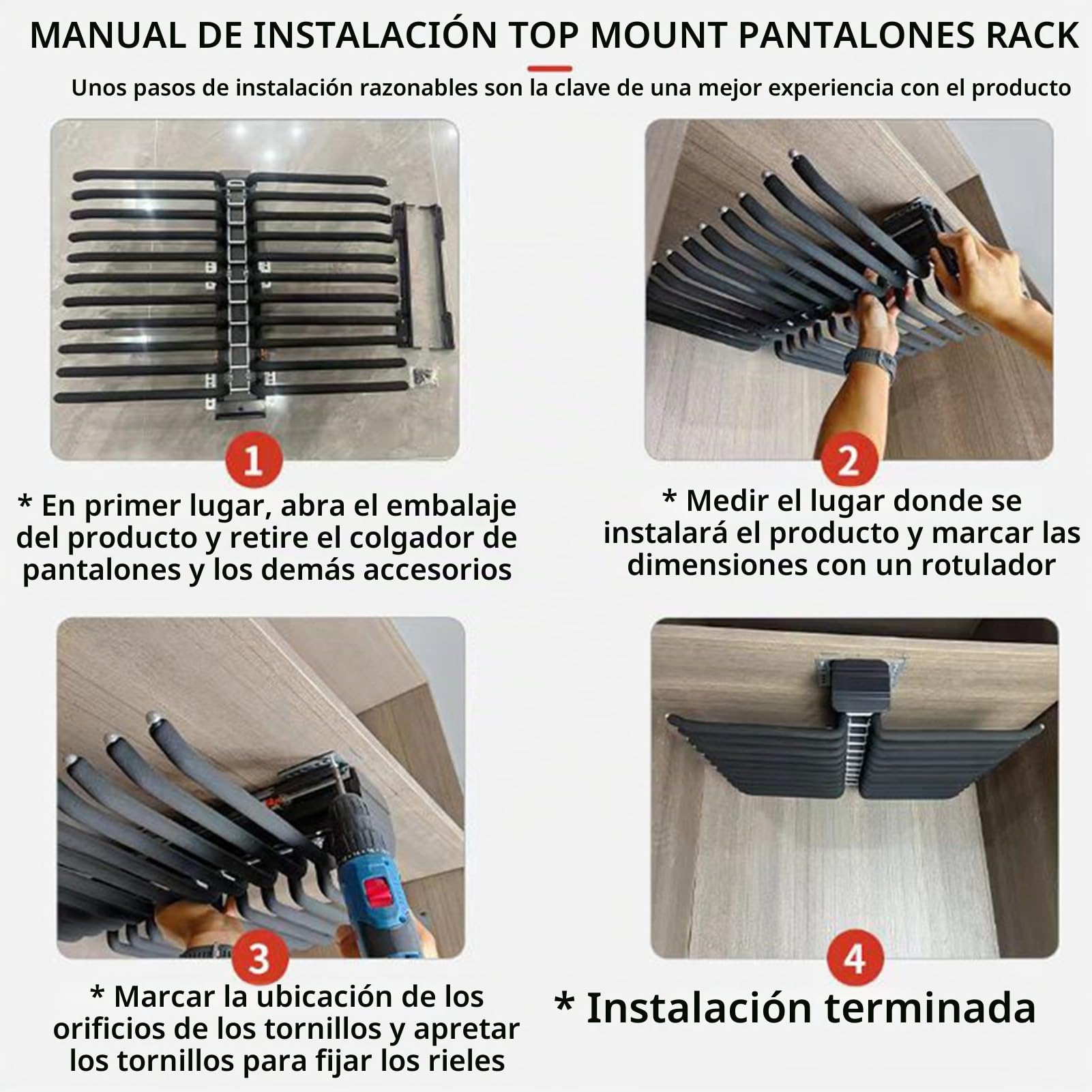 Corredera Percha Extensible, para Armario O Vestidor Acero Inoxidable Organizador para Colgar Ropa, Perchero Colgador De Riel para Armario con Ahorro Espacio,Negro