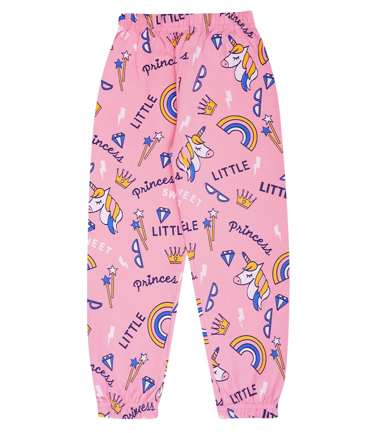 T2F Girls Cotton Regular Fit Printed Track Pant (Pack of 5)